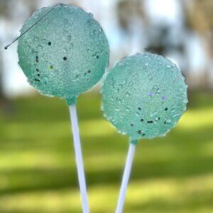 Green Round Lollipop Ornament Christmas Tree Wreath Holiday Decoration Gift